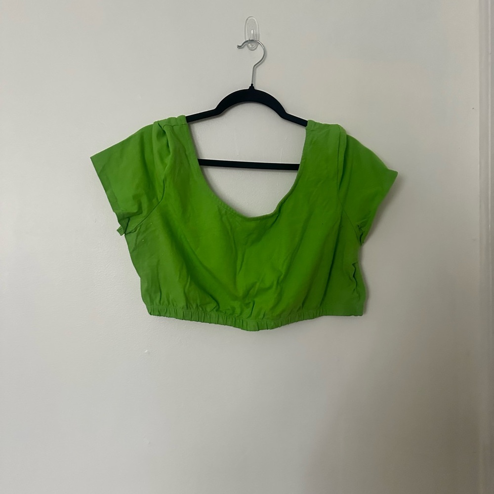 Project Social T Bright Green Crop Top